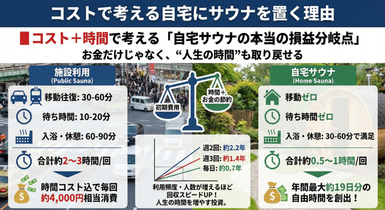 コストで考える自宅にサウナを置く理由